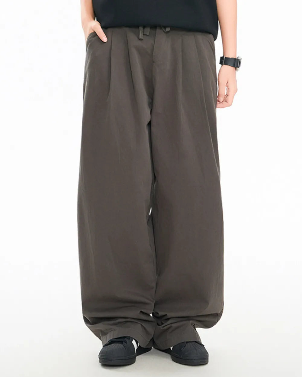 LOOSE WIDE DRAPE PANTS W1758