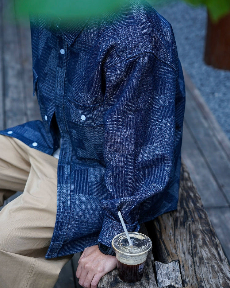 PATCHWORK PATTERN SHIRTS W1485