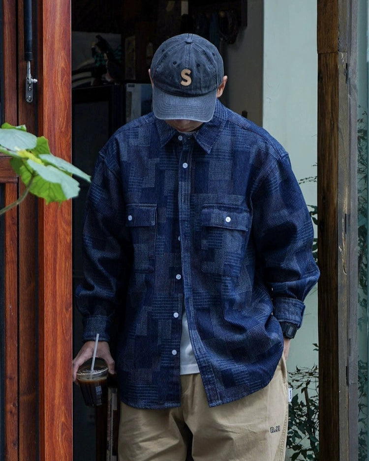 PATCHWORK PATTERN SHIRTS W1485