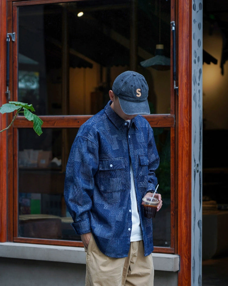 PATCHWORK PATTERN SHIRTS W1485