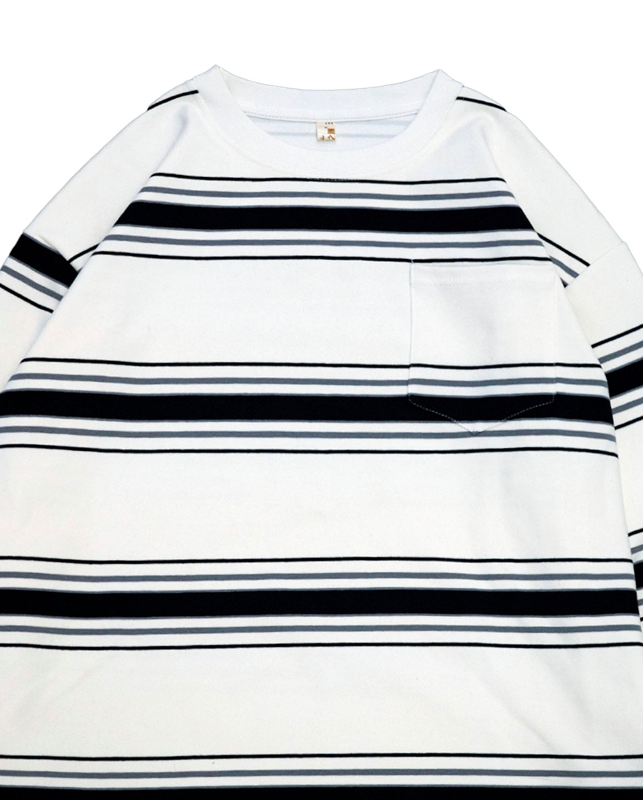 LOOSE BORDER LONG SLEEVE T-SHIRTS W292
