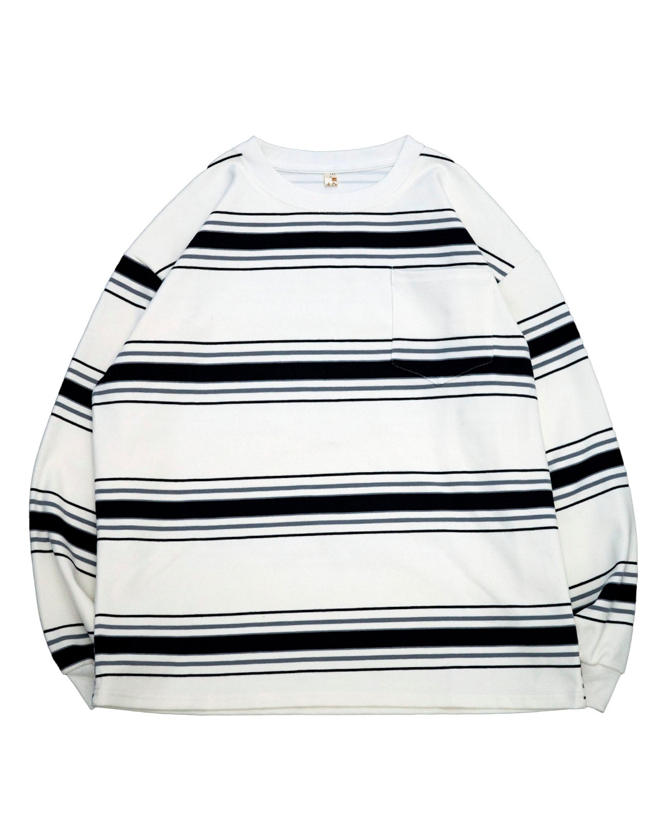 LOOSE BORDER LONG SLEEVE T-SHIRTS W292