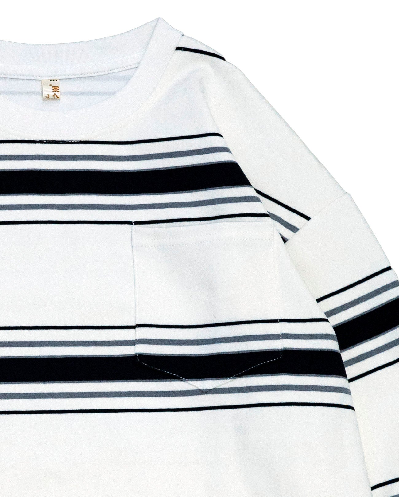 LOOSE BORDER LONG SLEEVE T-SHIRTS W292