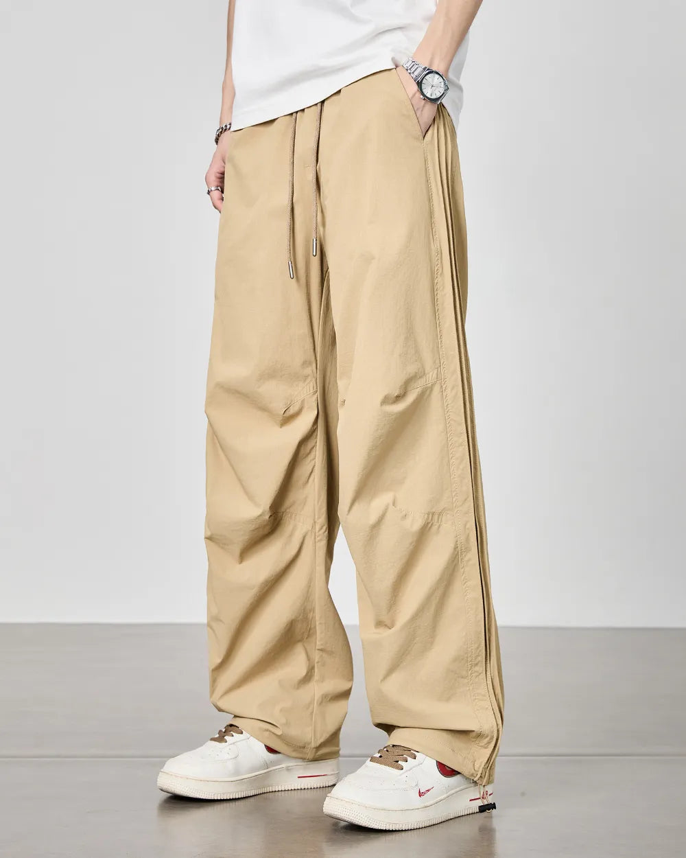 LOOSE EASY NYLON PANTS W1765
