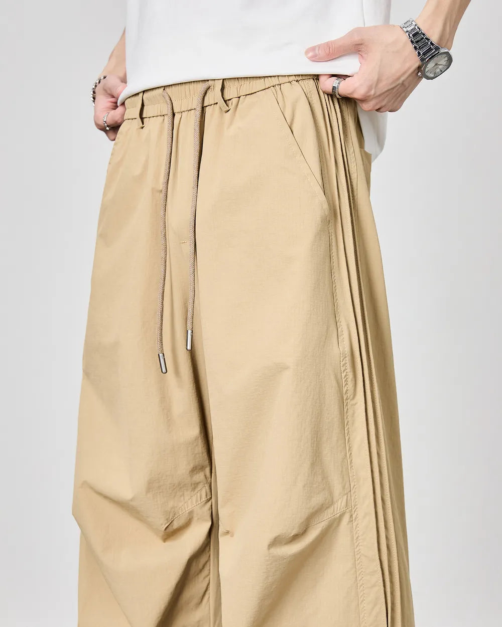 LOOSE EASY NYLON PANTS W1765