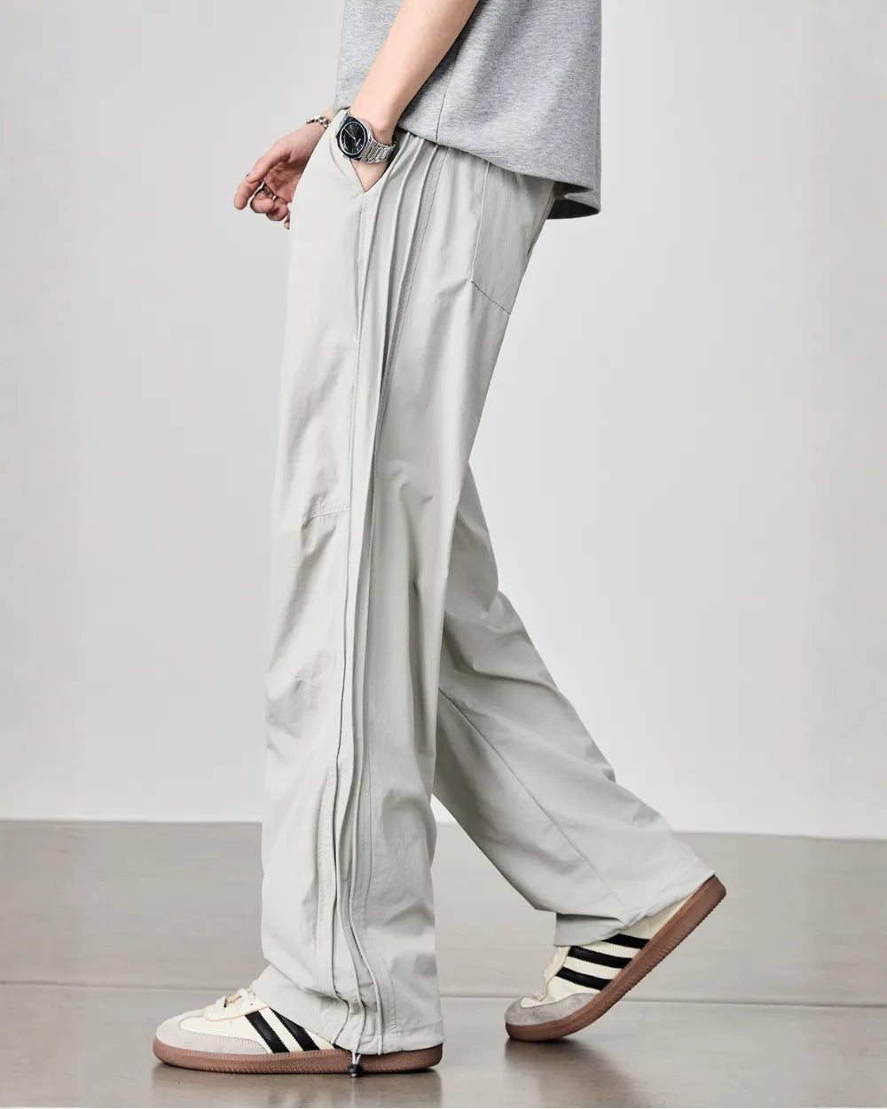 LOOSE EASY NYLON PANTS W1765
