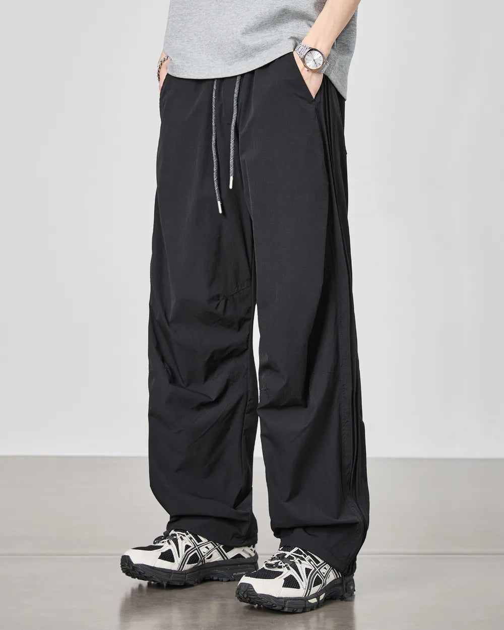 LOOSE EASY NYLON PANTS W1765