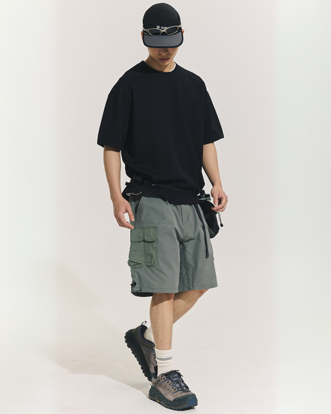 STRETCH WAFFLE UV-CUT TEE W1459