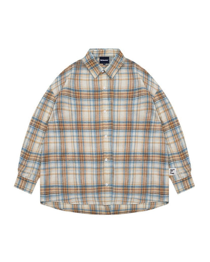 BRUSHED CHECK RELAX SHIRTS W1474