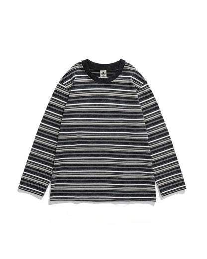 MULTI STRIPE LONG TEE W1479