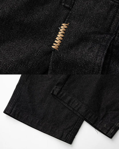 LOOSE TUCK DENIM PANTS W1768