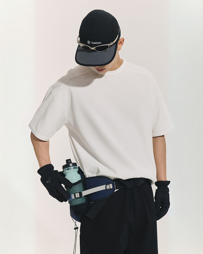 STRETCH WAFFLE UV-CUT TEE W1459