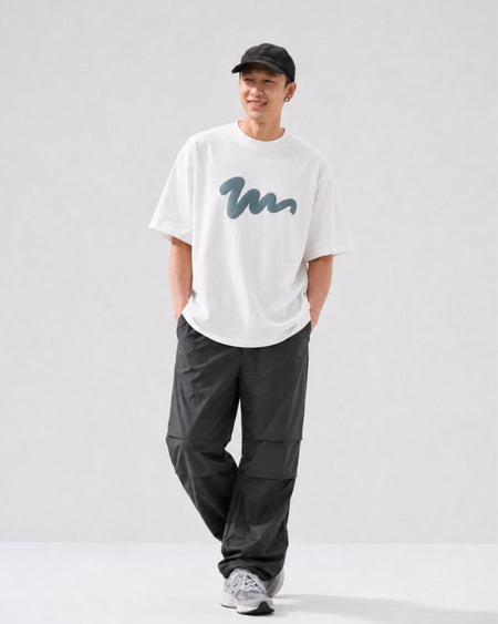 NYLON WIDE CARGO PANTS W1774