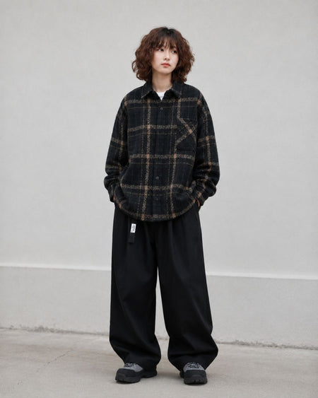 WIDE TUCK CARGO PANTS W1638