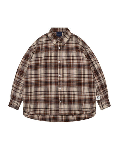 BRUSHED CHECK RELAX SHIRTS W1474
