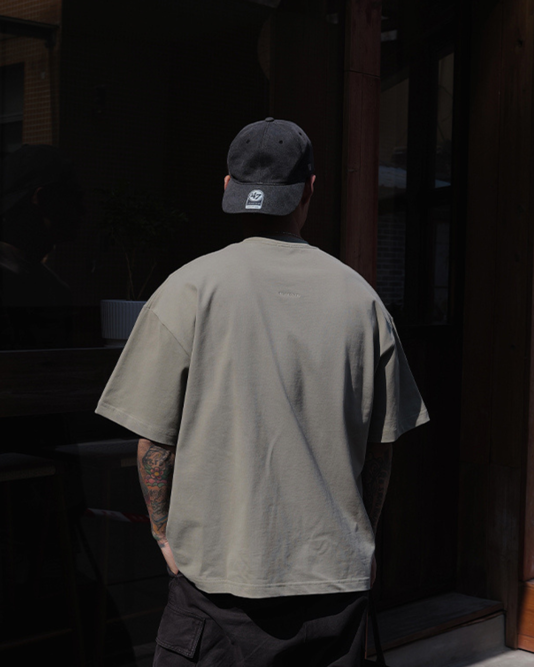 OVERDYED COTTON OVERSIZED T‑SHIRTS W1456