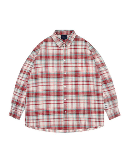 BRUSHED CHECK RELAX SHIRTS W1474
