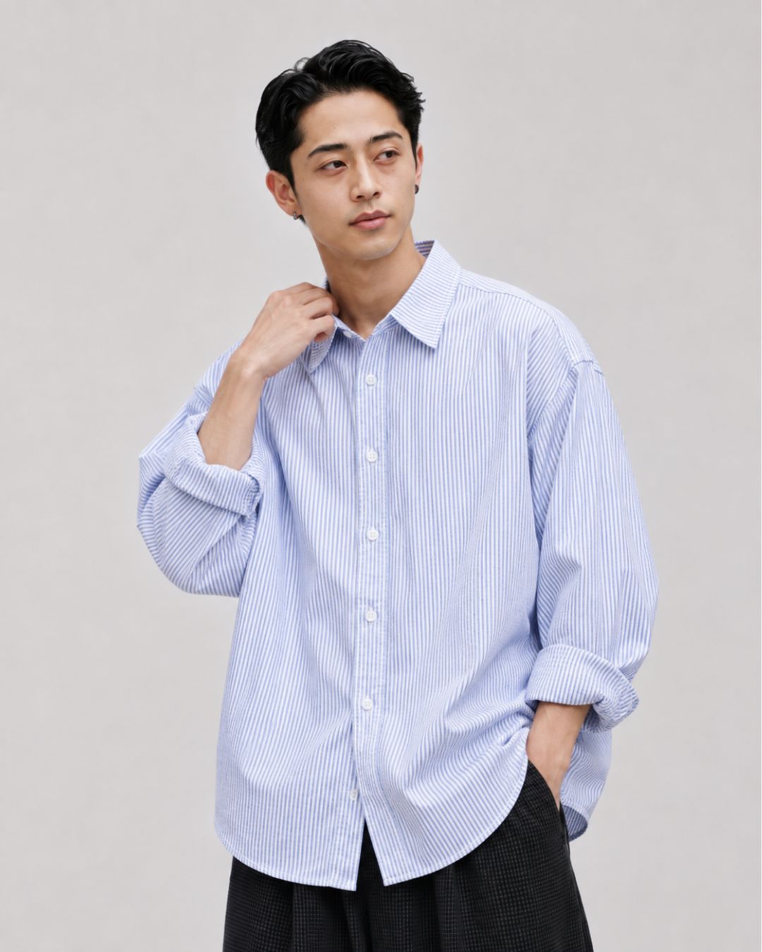 STRIPE RELAXED SHIRTS W1596