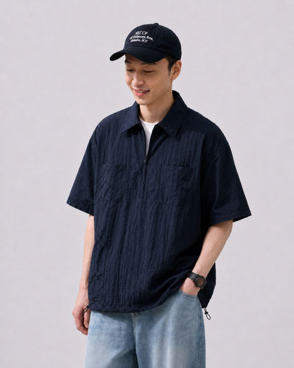 NYLON ZIP PULLOVER W1608