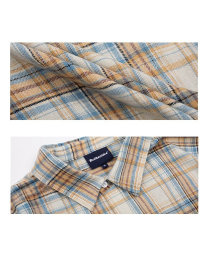 BRUSHED CHECK RELAX SHIRTS W1474