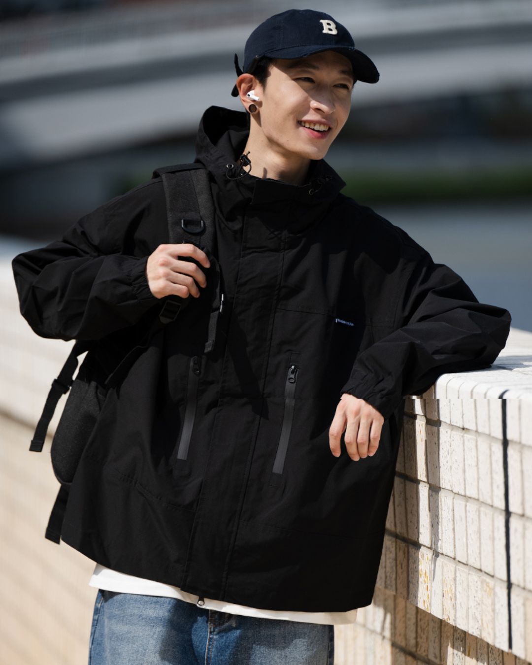 WATER-REPELLENT UTILITY HOODED JACKET W1494