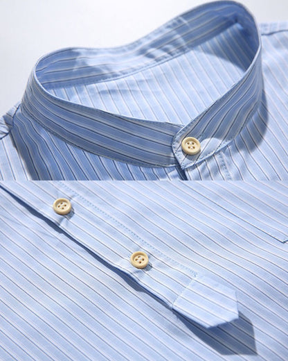 DRAWCORD STRIPE SHIRTS W1627
