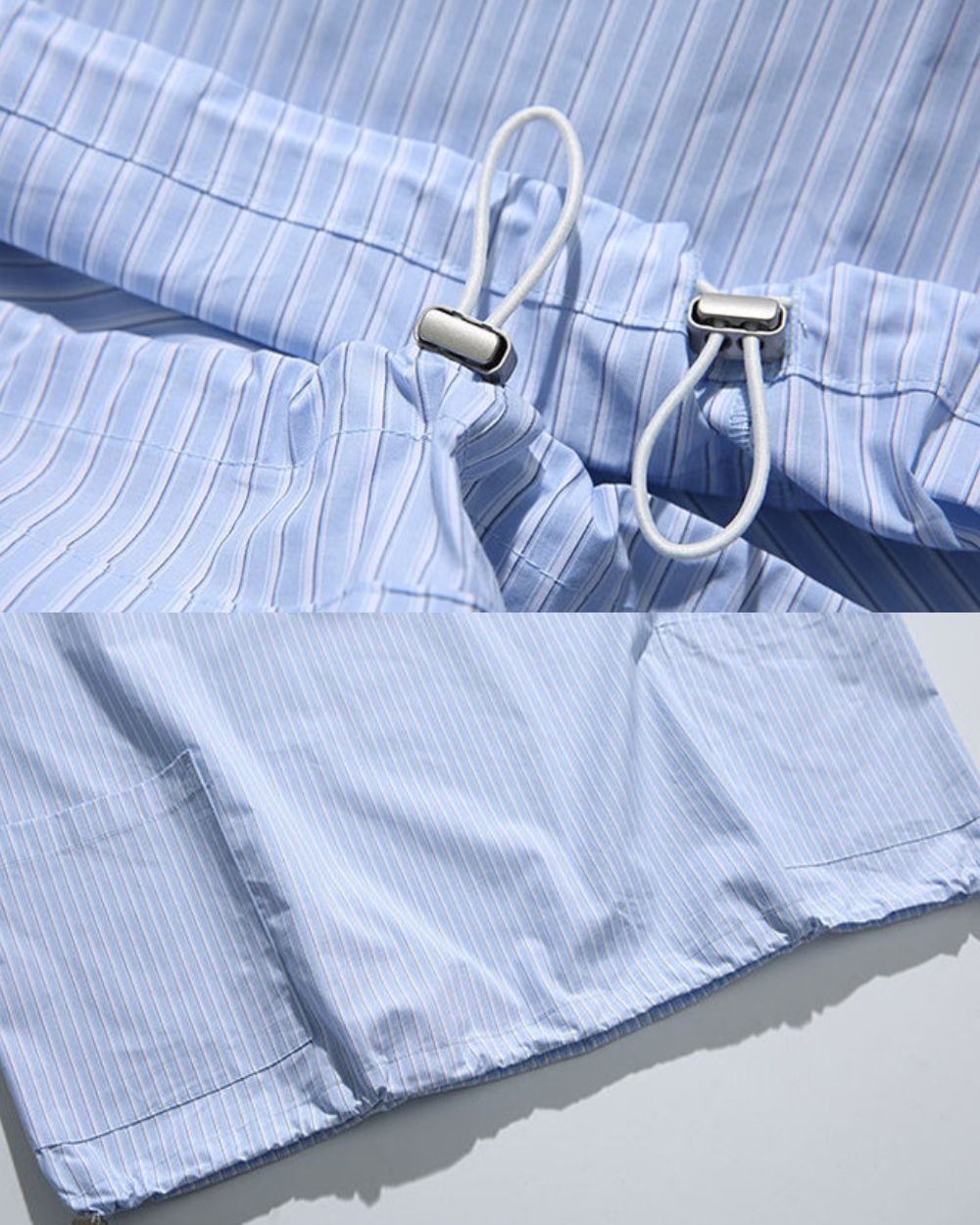 DRAWCORD STRIPE SHIRTS W1627