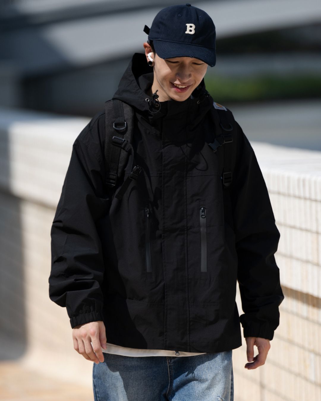 WATER-REPELLENT UTILITY HOODED JACKET W1494