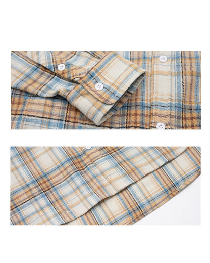BRUSHED CHECK RELAX SHIRTS W1474