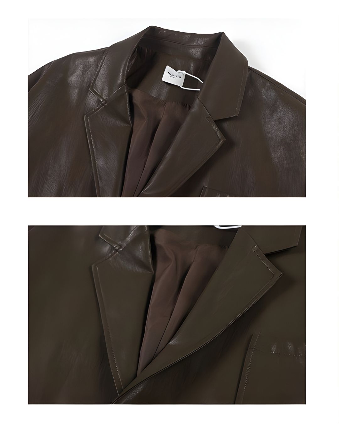 FAUX LEATHER TAILORED JACKET W1553