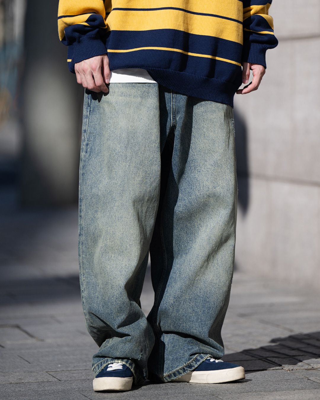 VINTAGE WIDE DENIM PANTS W1484