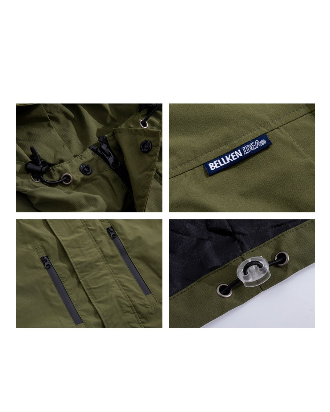 WATER-REPELLENT UTILITY HOODED JACKET W1494