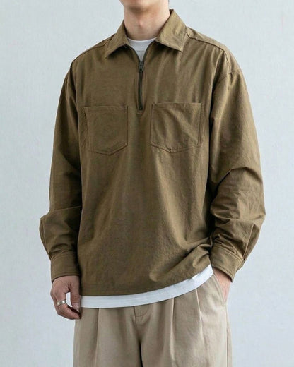 HALF ZIP PULLOVER SHIRT W1586