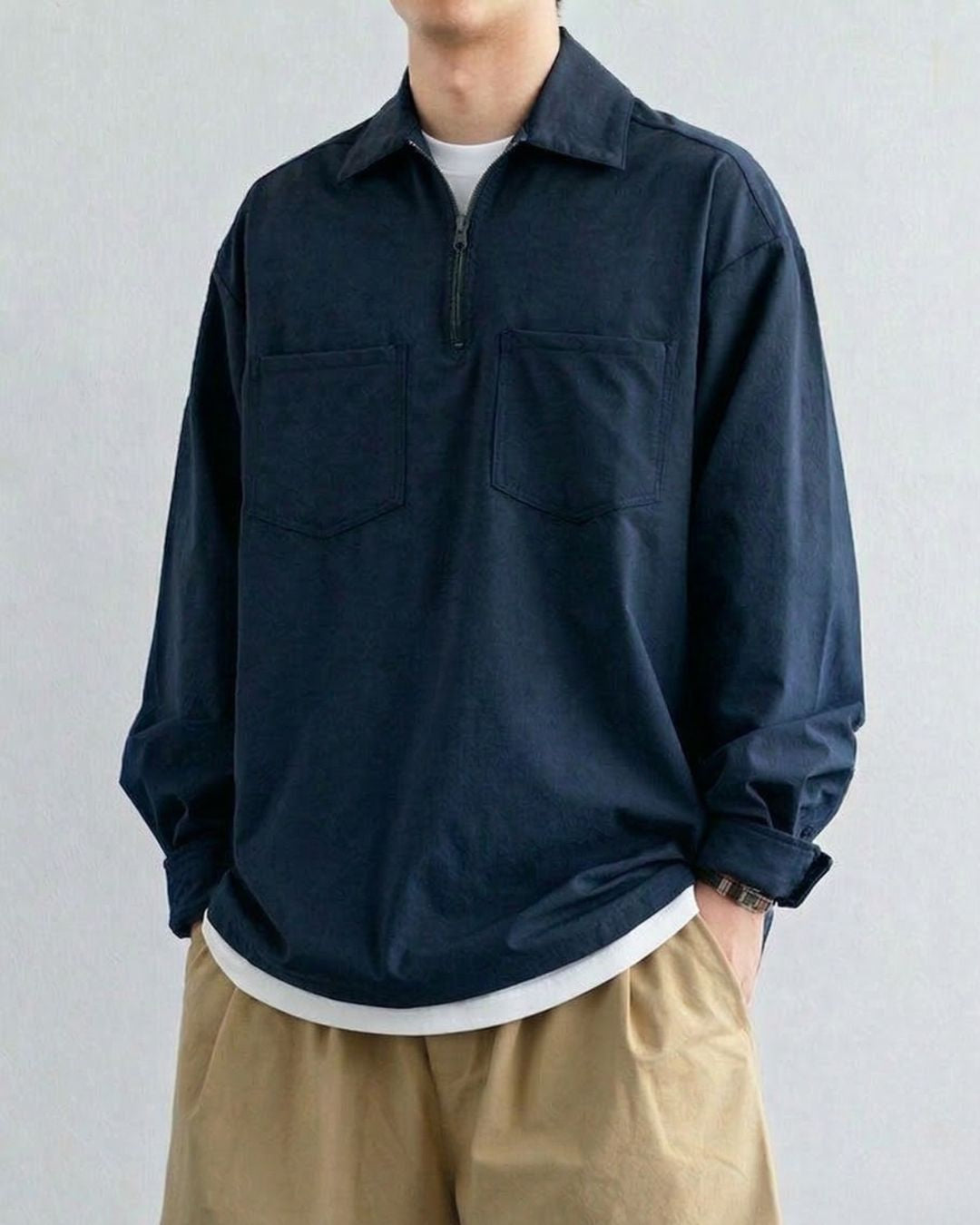 HALF ZIP PULLOVER SHIRT W1586