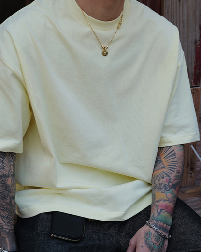 OVERDYED COTTON OVERSIZED T‑SHIRTS W1456