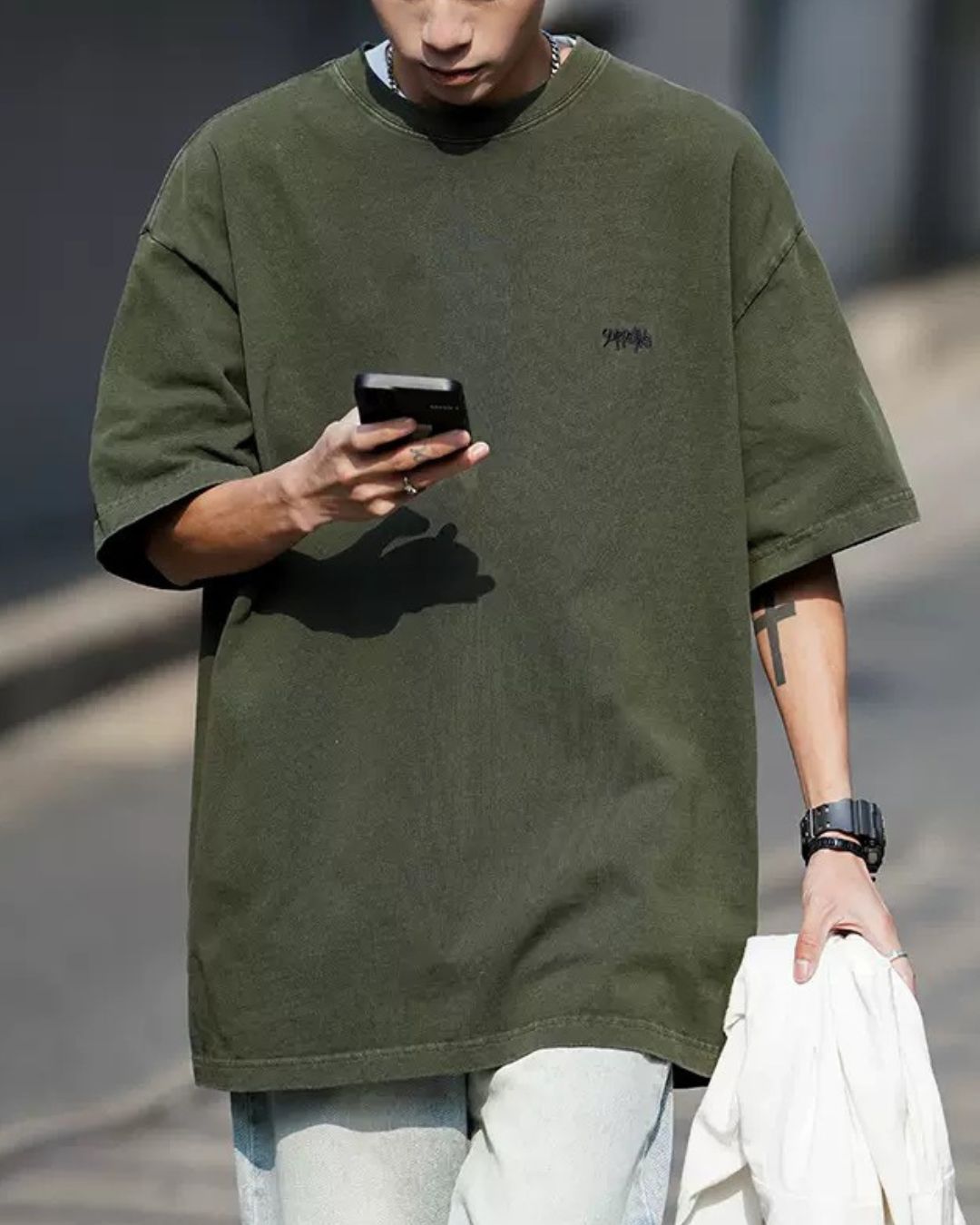 PIGMENT DYED LOGO TEE W1455