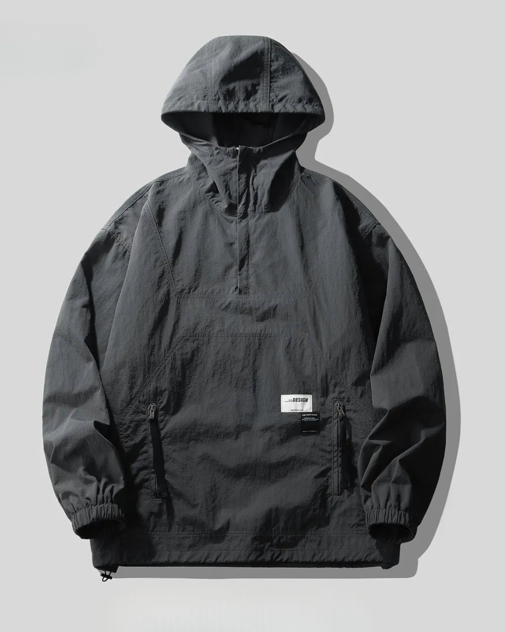 NYLON HALF ZIP HOODED ANORAK W1919