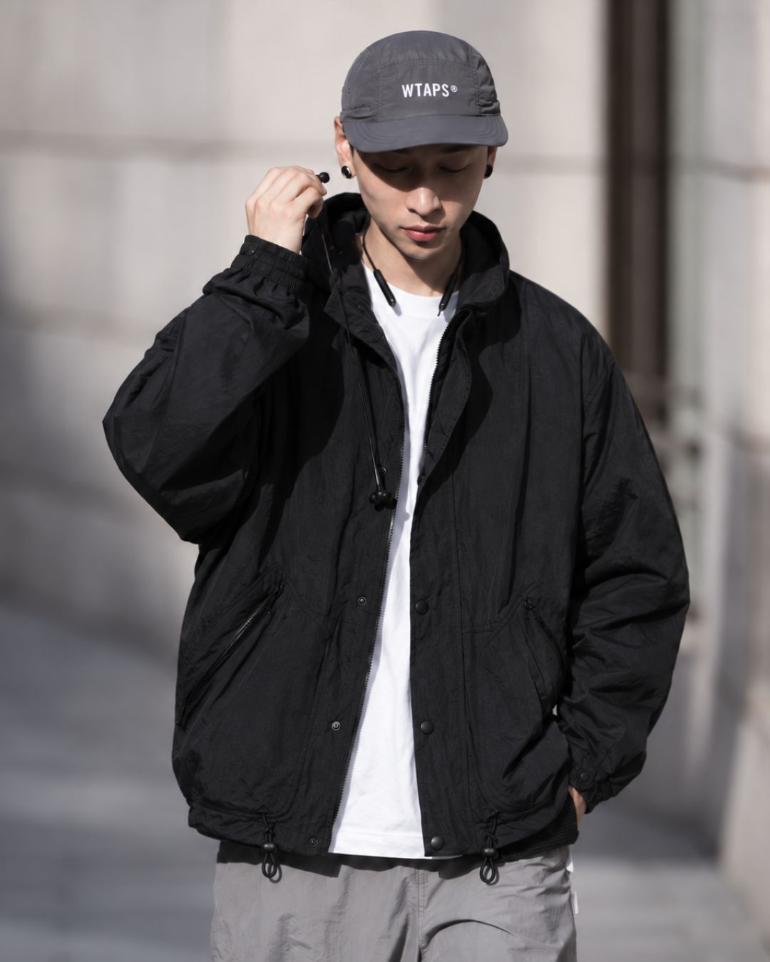 RIPSTOP STAND COLLAR JACKET W1589