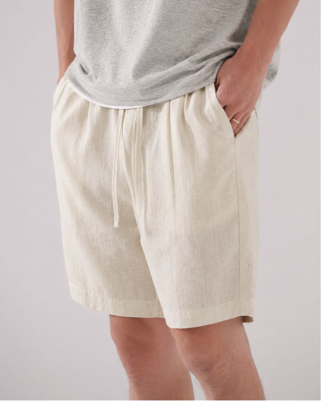 LINEN BLEND EASY SHORTS W1773
