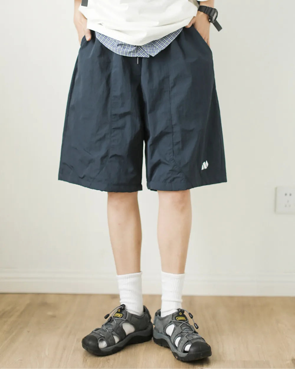 NYLON WIDE SHORTS W1745