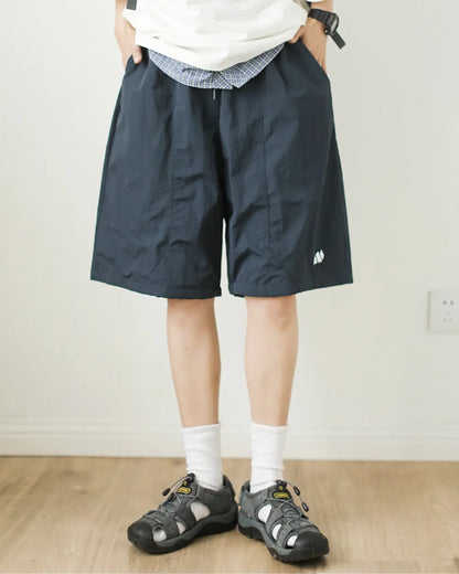 NYLON WIDE SHORTS W1745