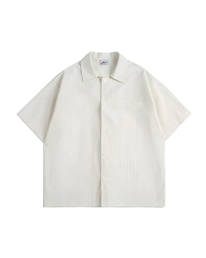 STRIPE OPEN COLLAR SHIRTS W1791