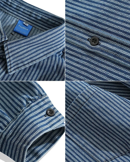STRIPE RELAXED SHIRTS W1509