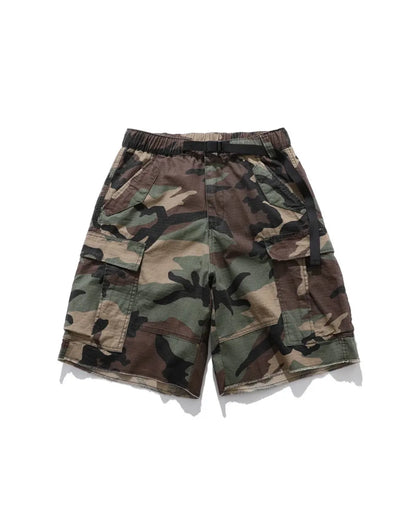 CAMOUFLAGE SIDE POCKET SHORTS W1710