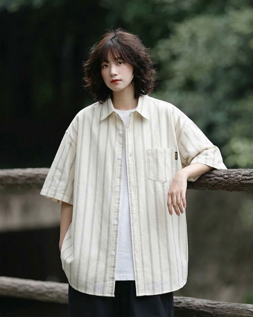 RELAX STRIPE SHIRTS W209