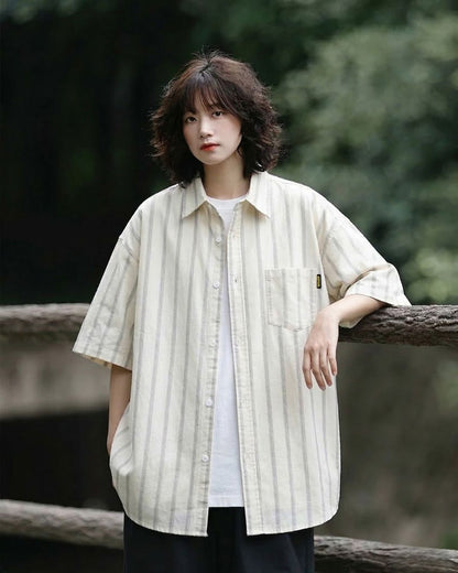 RELAX STRIPE SHIRTS W209