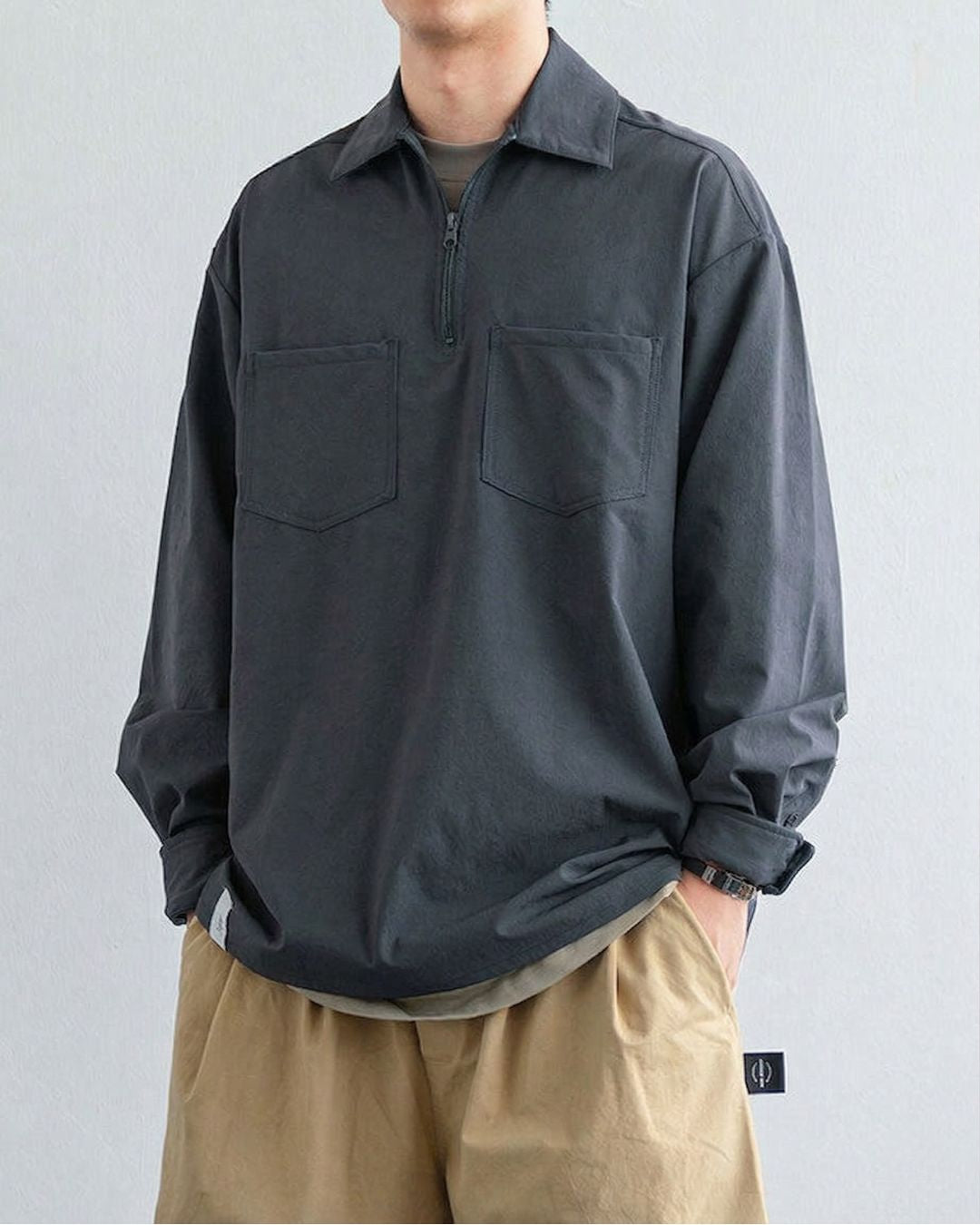 HALF ZIP PULLOVER SHIRT W1586