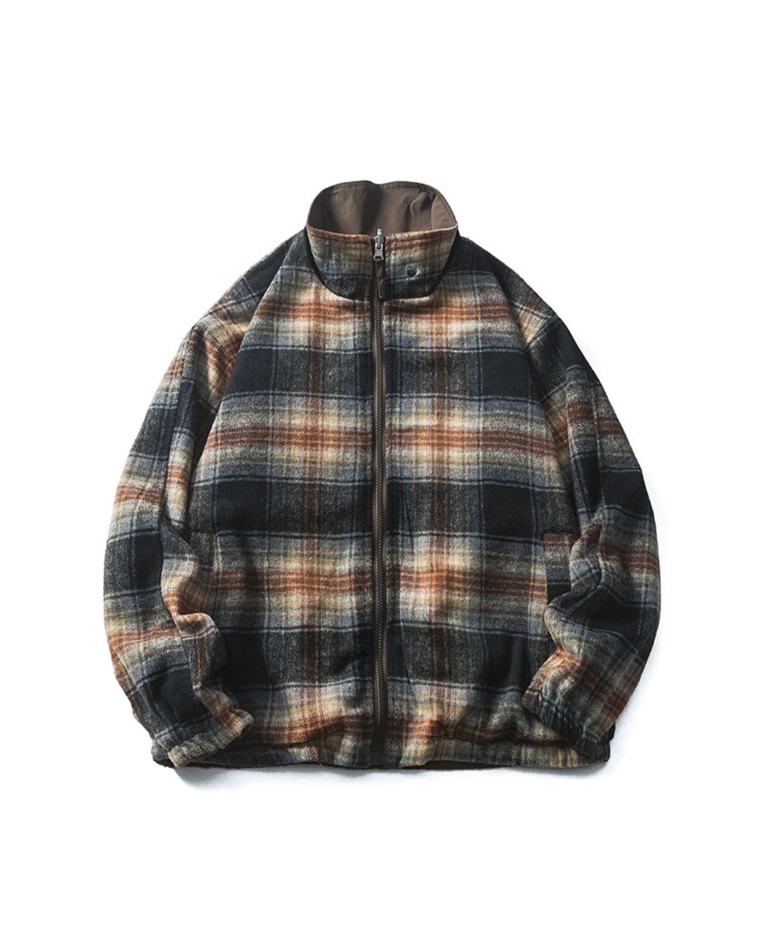 REVERSIBLE CHECK WATER-REPELLENT JACKET W1480