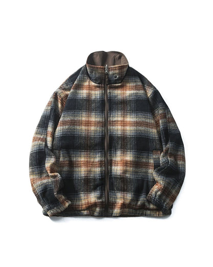 REVERSIBLE CHECK WATER-REPELLENT JACKET W1480