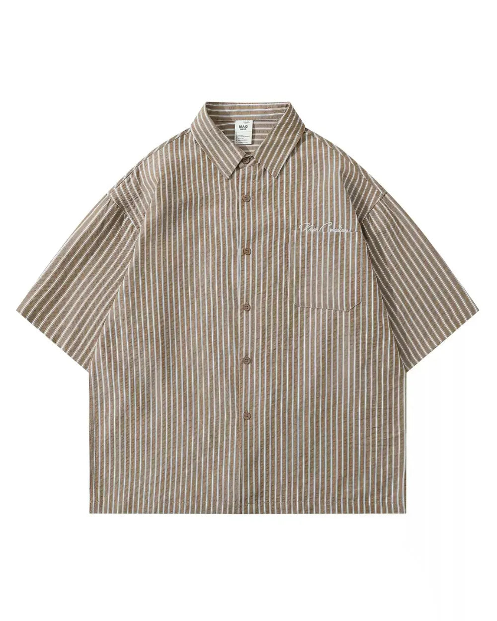 STRIPE COTTON SHIRTS W1672